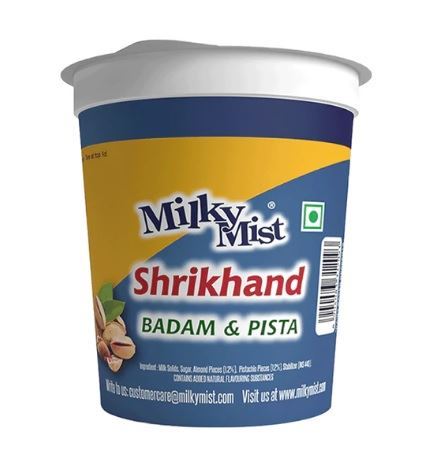 Milky Mist Fresh Shrikhand Badam & Pista (Delivered at least 1 week before it expires)