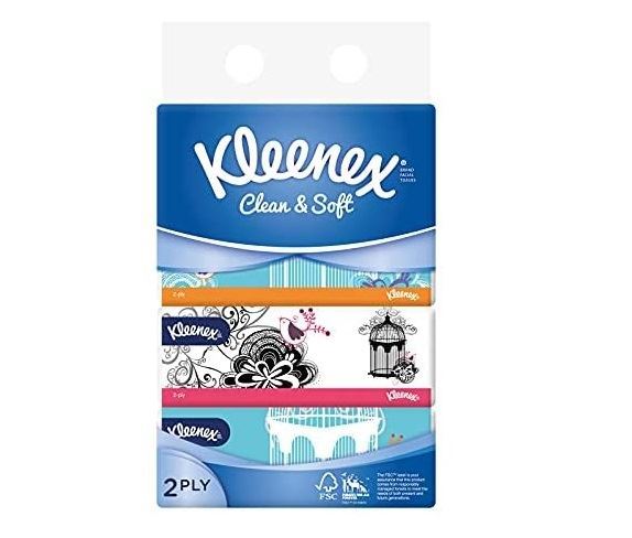 Kleenex Ultrasoft 2 Ply Facial Tissue Soft Pack Garden