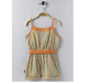 Nino Bambino 100% Organic Cotton Orange & Green Checked Sleeveless Jumpsuits/Playsuits Dress For Baby Girls (Certified ORGANIC)