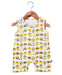 Nino Bambino 100% Organic Cotton Yellow & Grey Nautical Print Sleeveless Half Romper Dress For Unisex Baby (Certified ORGANIC)