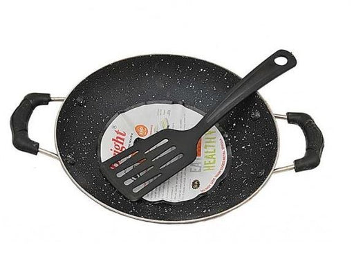 Bright Non Stick Appam Pan With Stainless Steel Lid 