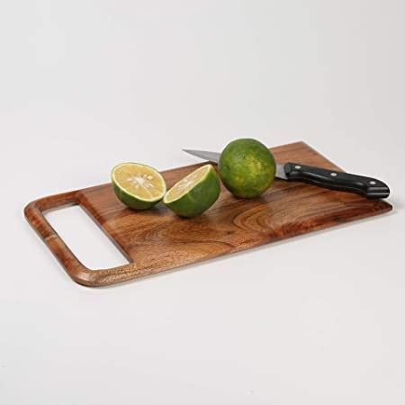 Ellementry Chop N Cheese Acacia Wood Chopping Board Rectangle With Hand