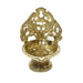 Brass Antiquated Ethinic Vintage Diya With Carving Design With Base (Golden)
