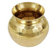 Brass Gold Tone Lota Pooja Kalash Water Storage Pot