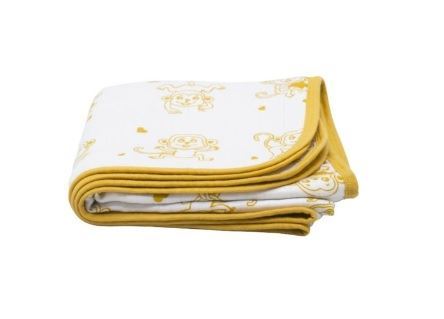 Kaarpas 100% Premium Cotton Muslin 2 Layered Blanket Quilt Baby Blanket With Animal Theme Of Monkeys Medium (KABL2011) (Certified ORGANIC)