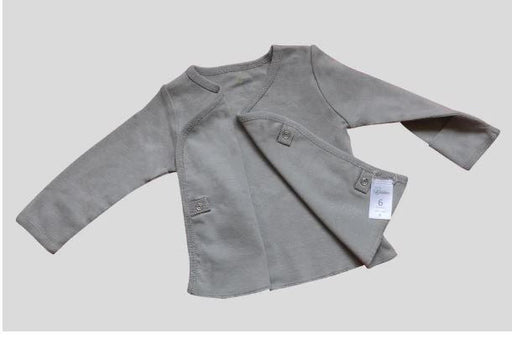 Kaarpas 100% Premium Cotton Organic Front Open Side Snap Full Long Sleeves T Shirt Jhabla GREY Colour (KAFF1005) (Certified ORGANIC)