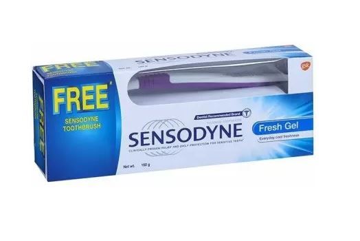 Sensodyne Sensitive Toothpaste Fresh Gel With FREE Expert Sensitive Toothbrush 