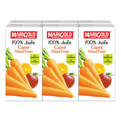 Marigold 100% Carrot Mixed Fruits Juice No Sugar 
