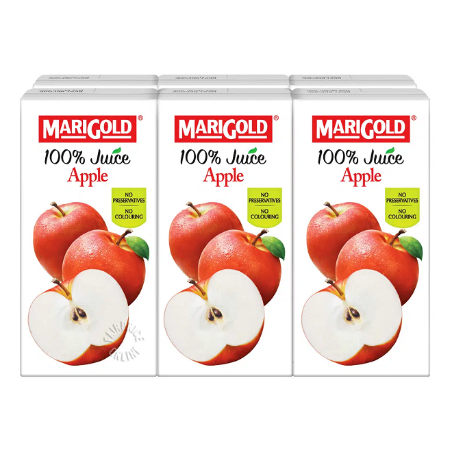 Marigold 100% Juice    Apple no sugar ADDED