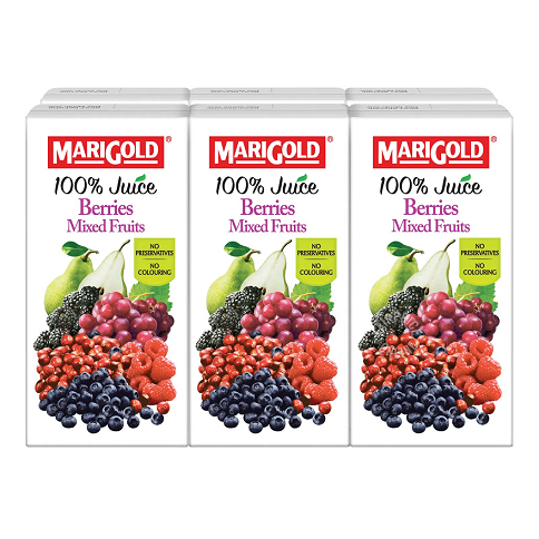 Marigold 100% Juice Berries Mixed Fruit No Sugar 