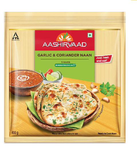Aashirvaad Garlic & Coriander Naan (Chilled)