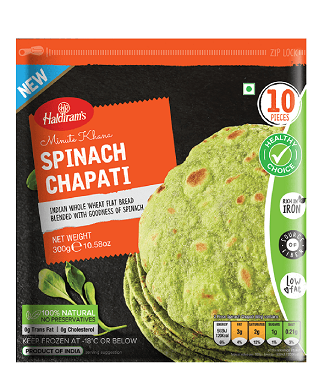 Haldiram's Authentic Spinach Chapati (HR 4554) (Chilled)
