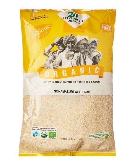 24 MANTRA Sona Masoori Polished Raw Rice (Certified ORGANIC) (No Exchange / Return)