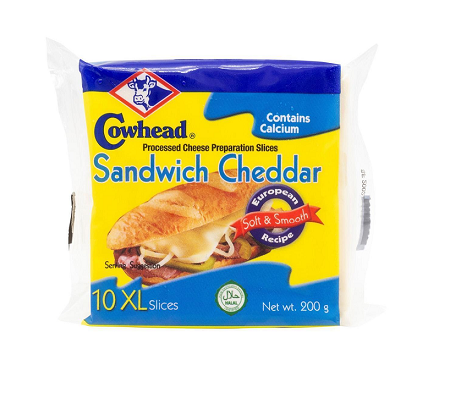 COWHEAD Sandwich Slice Cheddar Cheese (Chilled)