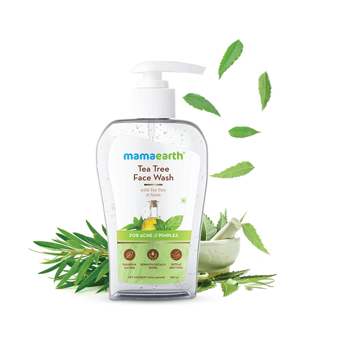 Mamaearth Tea Tree Facewash For Acne & Pimples (Certified ORGANIC)