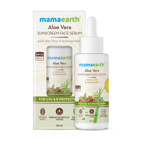Mamaearth Aloe Vera Sunscreen Face Serum (Certified ORGANIC)