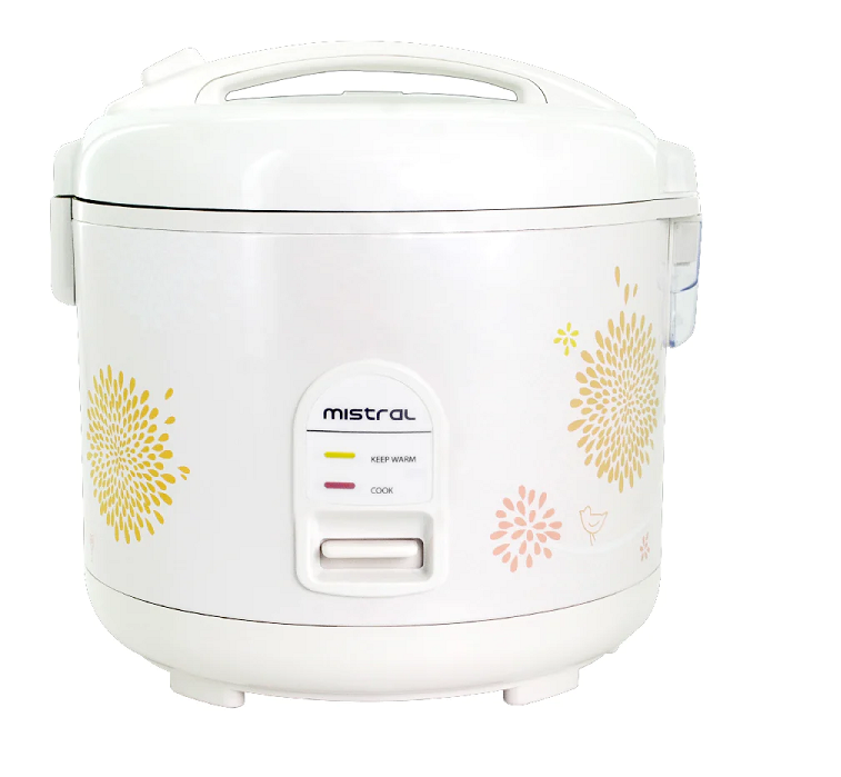 Mistral Electric Rice Cooker with Removable Nonstick Inner Pot 