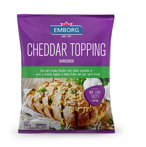 Emborg Shredded Cheddar Cheese Topping (Chilled)