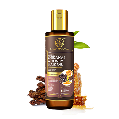 Khadi Natural Softening Shikakai  & Honey Hair Oil (Powdered Botanics)