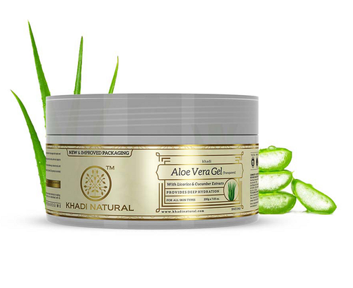 Khadi Natural Herbal Aloe Vera Facial Massage Gel with Liqorise & Cucumber Extracts (Transparent)