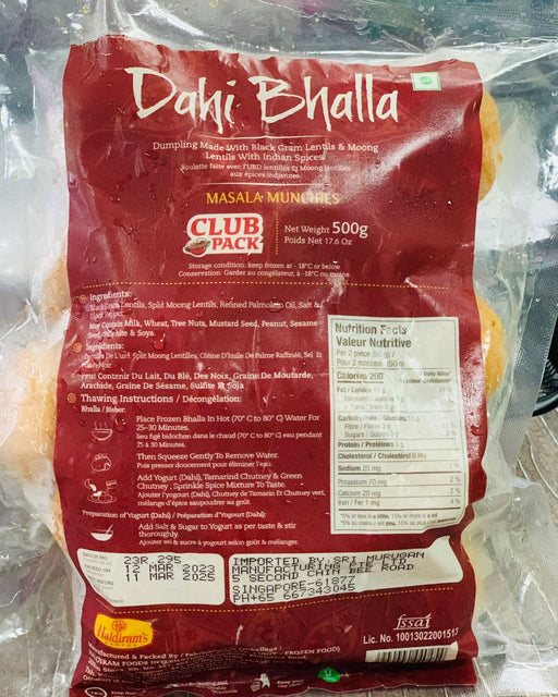Haldiram's Club Pack Dahi Bhalla (Made with Black Gram & Moong Lentils with Indian Spices) (Chilled)
