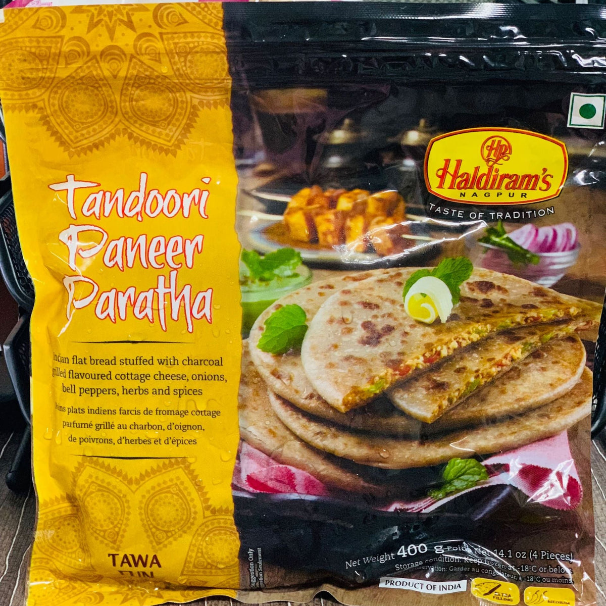 Haldiram's Tandoori Paneer Paratha (Chilled) - 400 g (4 Pcs Per Pack)