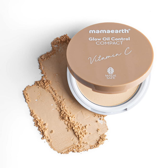 Mamaearth Glow Oil control With Vitamin C & Turmeric Compact 02 Creme Glow