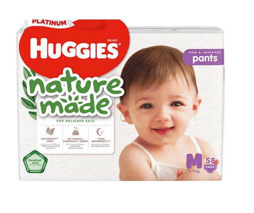 Huggies  Nature Made Pant Diapers M 