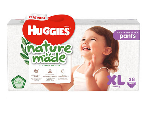 Huggies Platinum Nature Made Pant Diapers XL 
