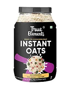 True Elements Instant Oats High Protein Cereal for Breakfast Oats for Weight Loss Whole Oats