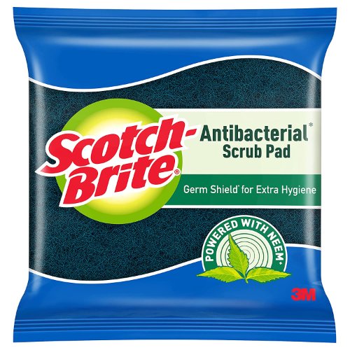 Scotch Brite Anti Bacterial Scrub Pad with Neem Power (Regular)