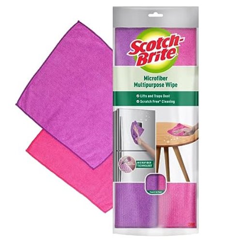 Scotch Brite Microfiber Multipurpose Wipe (Pink and Purple)