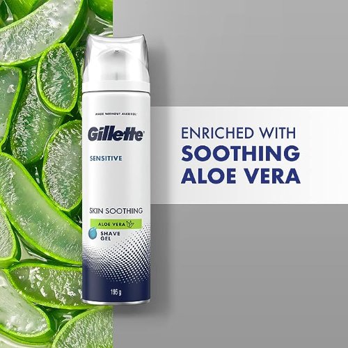 Gillette Sensitive Shaving Gel Soothing With Aloe Vera