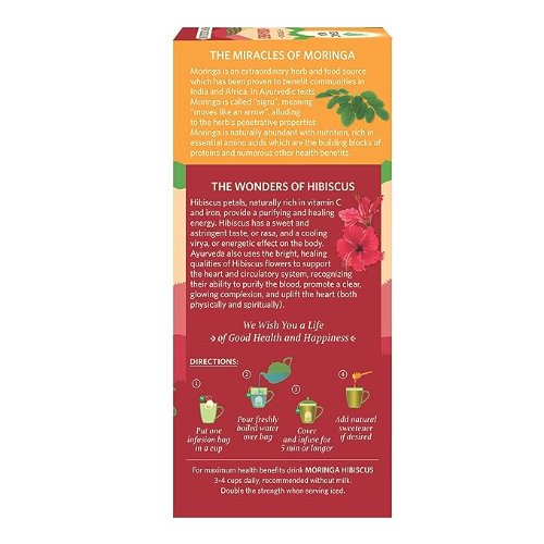 Organic India Moringa Hibiscus Tea Boost Of Antioxidants (Certified Organic)