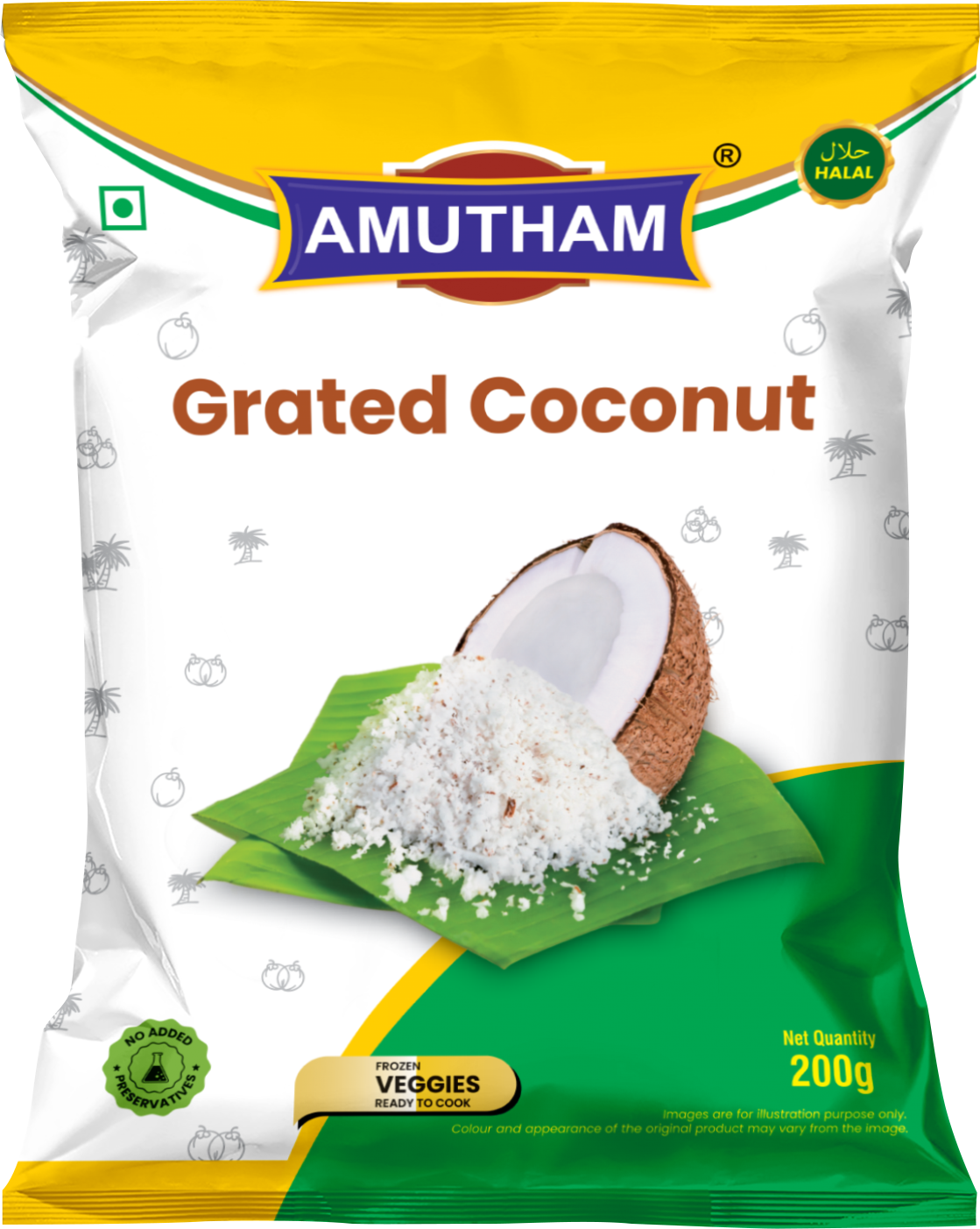 Amutham Frozen Grated coconut (Chilled) - 200 g