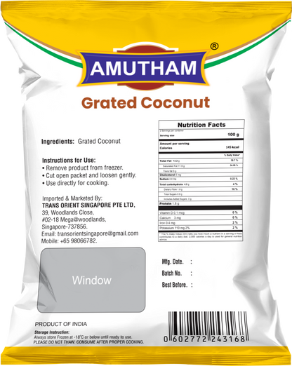 Amutham Frozen Grated coconut (Chilled) - 200 g