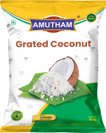 Amutham Frozen Grated coconut (Chilled) - 454 g