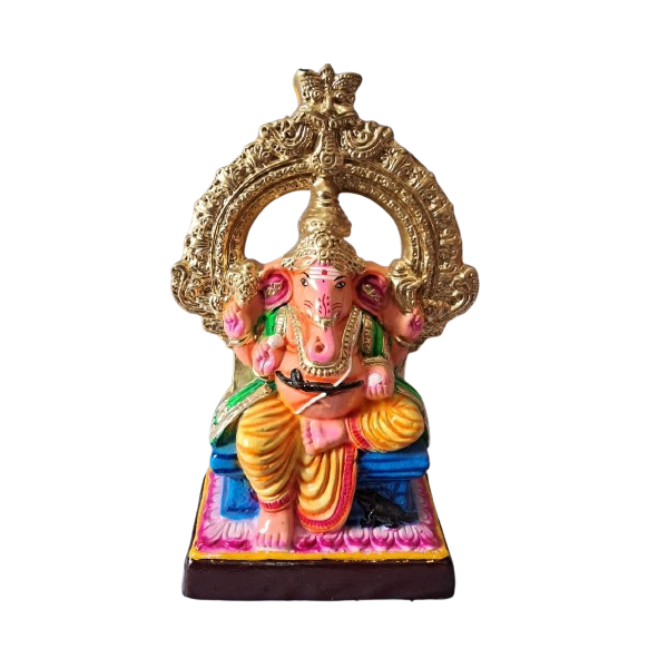 Paper Mache Ganesha Golu Statue - 1.5 Feet