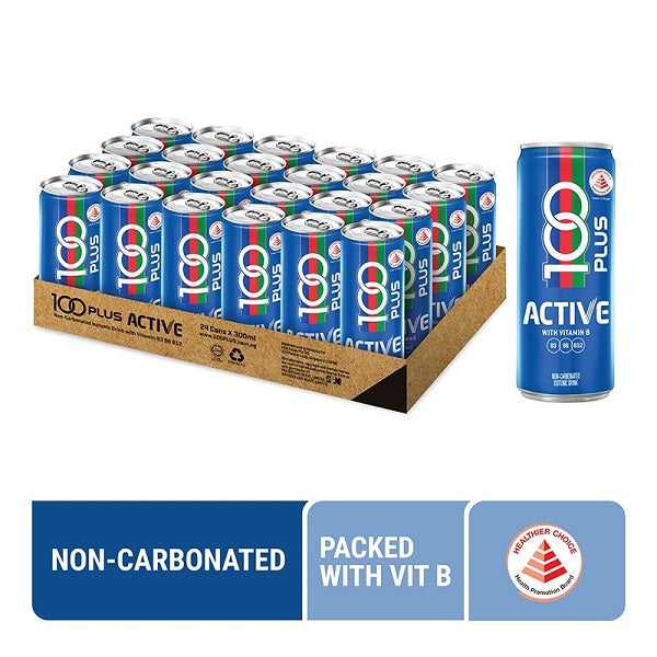 100 Plus Active Isotonic Drink - 24 x 300 ml