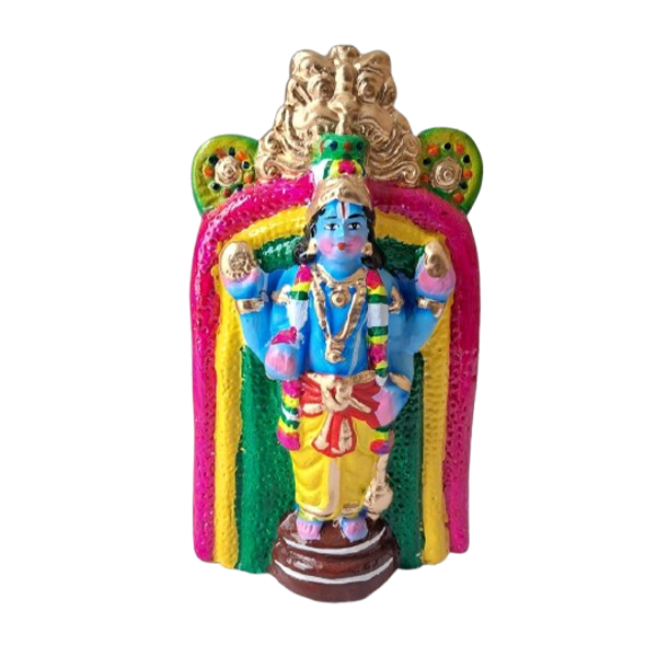 Clay Guruvaruyappan Golu Statue - 10 Inch