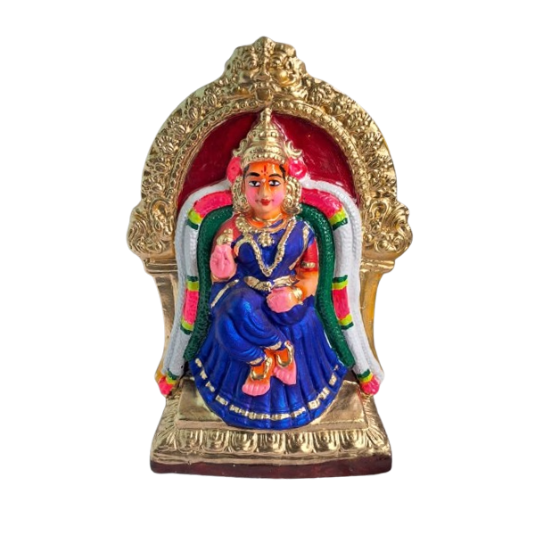 Clay Kamalambigai Amman Golu Statue - 10 inch