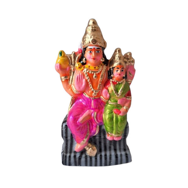 Clay Swarna Bhairava Golu Statue - 10 Inch