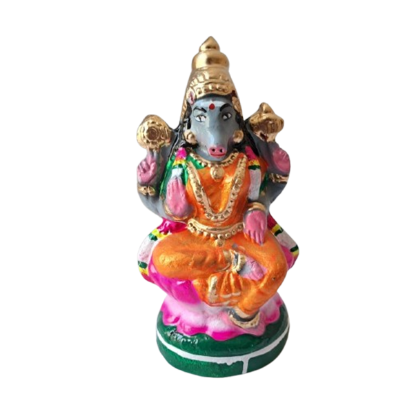 Clay Varahi Amman Golu Statue - 10 inch