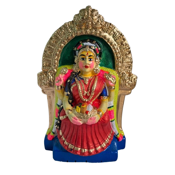 Clay Varalakshmi Amman Golu Statue - 10 inch