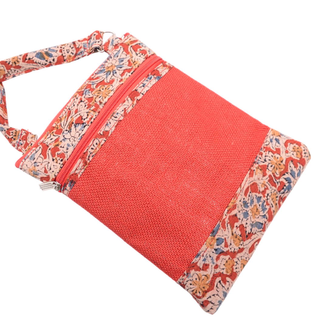 Kalamkari Ladies Sling Bag Red - 1 Pc