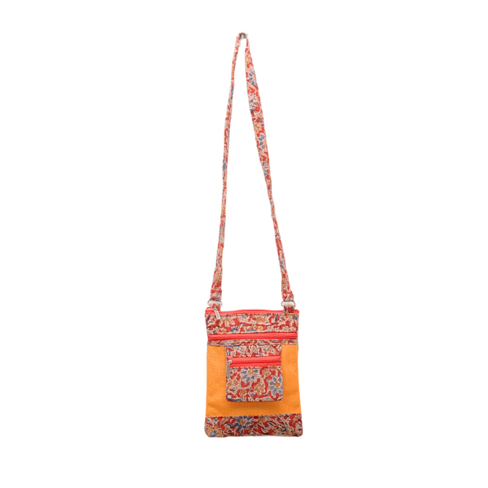 Kalamkari Ladies Sling Bag Yellow - 1 Pc