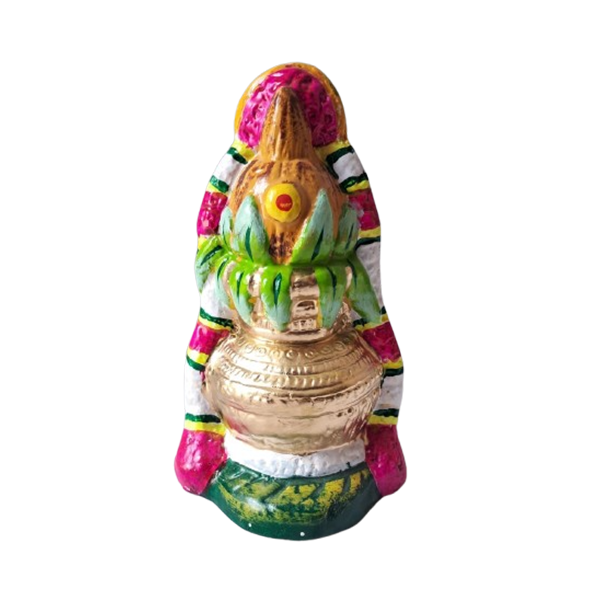 Clay Kumbakalasam Golu Statue - 12 inch