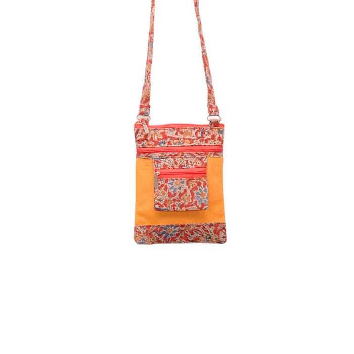 Kalamkari Ladies Sling Bag Yellow - 1 Pc