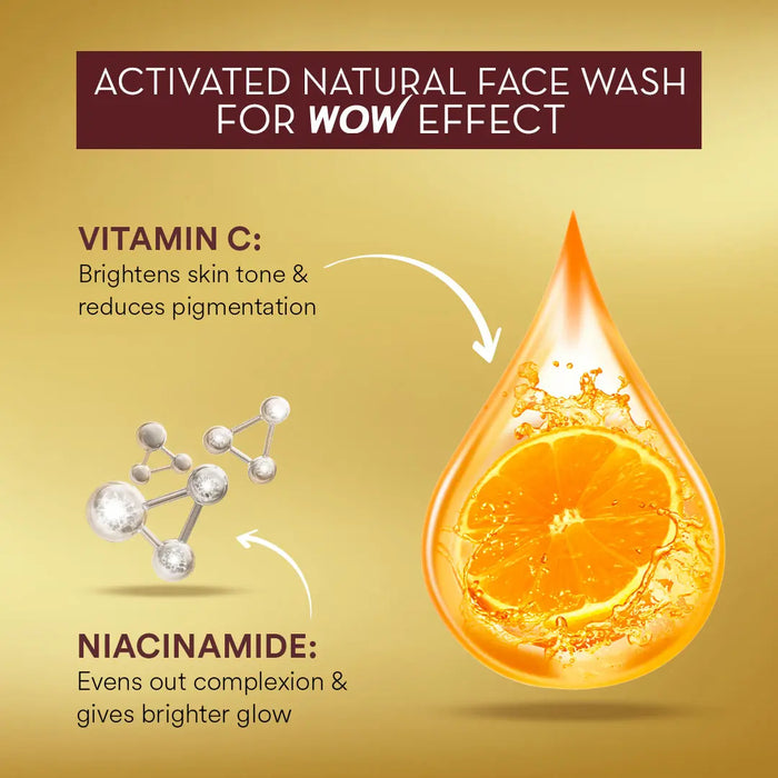 Wow Skin Science Brightening Vitamin C & Niacinamide Foaming Face Wash For Brighter Glow - 150 ml