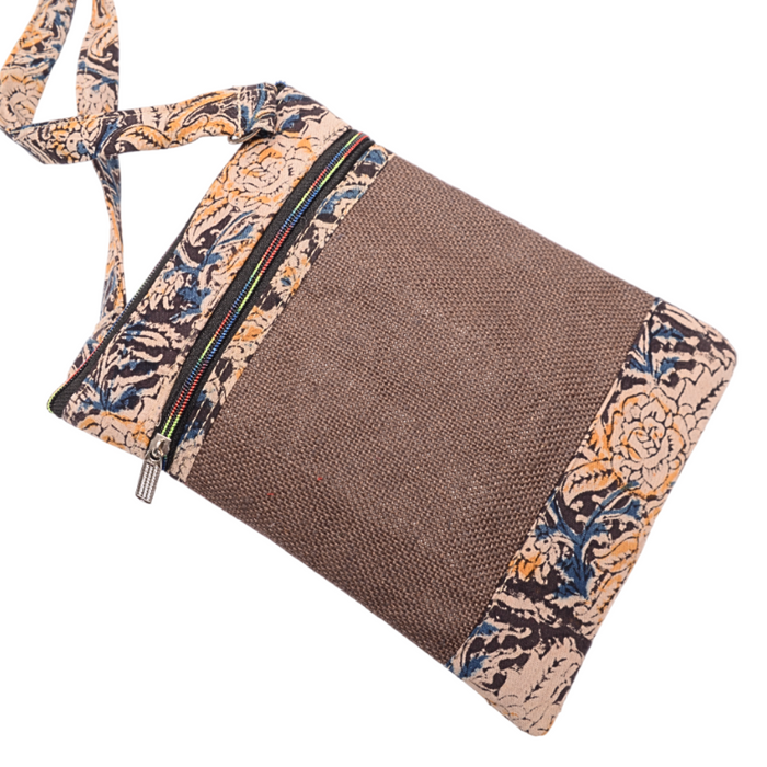 Kalamkari Ladies Sling Bag Brown - 1 Pc